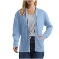 thumbnail image 1 of Kaemgyyd Hoodie for Women Basic Lightweight Zip up Sweatshirt Casual Long Sleeve Drawstring Fall Jacket with Pockets, 1 of 6