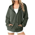 thumbnail image 1 of Kaemgyyd Hoodies for Women Casual Drawstring Half Zip Pullover Loose Long Sleeve Trendy Solid Color Sweatshirt with Pockets, 1 of 1