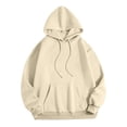 thumbnail image 1 of Kaemgyyd Hoodies for Women Classic Casual Long Sleeve Solid Color Pullover Loose Drawstring Sweatshirts with Pocket, 1 of 5