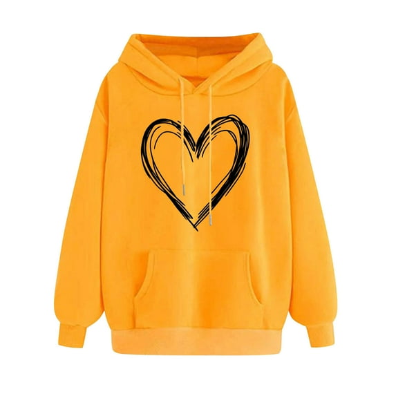 Kaemgyyd Hoodies for Women Oversized Long Sleeve Casual Drawstring Sweatshirt Fashion Print Fall Pullover Tops with Pockets