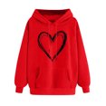 thumbnail image 1 of Kaemgyyd Hoodies for Women Oversized Long Sleeve Casual Drawstring Sweatshirt Fashion Print Fall Pullover Tops with Pockets, 1 of 3