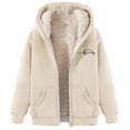 thumbnail image 1 of Kaemgyyd Hoodies for Women Winter Fleece Lined Thermal Warm Sweatshirt Full Zip up Thick Long Sleeve Hooded Jacket Outwear, 1 of 7