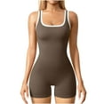 thumbnail image 1 of Kaemgyyd Jumpsuits for Women Athletic Workout One Piece Rompers Sleeveless Shorts Bodysuits Onesie Fashion Clothes Summer Gym Outfits, 1 of 7