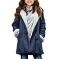 thumbnail image 1 of Kaemgyyd Kids Fall Winter Coats Girls Fleece Lined Thickened Warm Casual Jackets Button down Thermal Hooded Outerwear 5-14 Years, 1 of 5