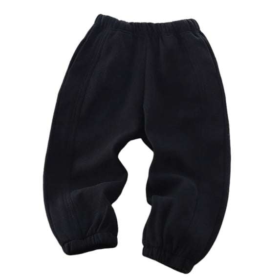 Kaemgyyd Kids Lightweight Pants Boys Casual Cinch Bottoms Sweatpants Elastic Waist Joggers Workout Running Trousers(Black,9-10 Years)