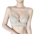 thumbnail image 1 of Kaemgyyd Lace Bra for Women Cut out Spaghetti Strap Unlined Bralettes Fashion Deep V No Underwire Padded Bra, 1 of 3