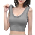 thumbnail image 1 of Kaemgyyd Lace Bralettes for Women Breathable Padded Sports Bra Seamless Tank Tops Wirefree Comfort Yoga Cami T Shirt Bras, 1 of 6