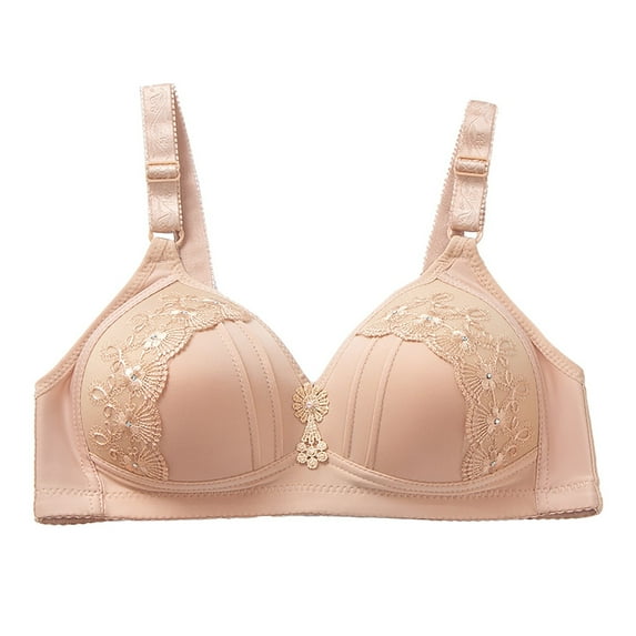 Kaemgyyd Lace Bras for Women Full Coverage Lifting No Underwire Bras Plus Size Push up Adjustable Straps Bra for Large Bust