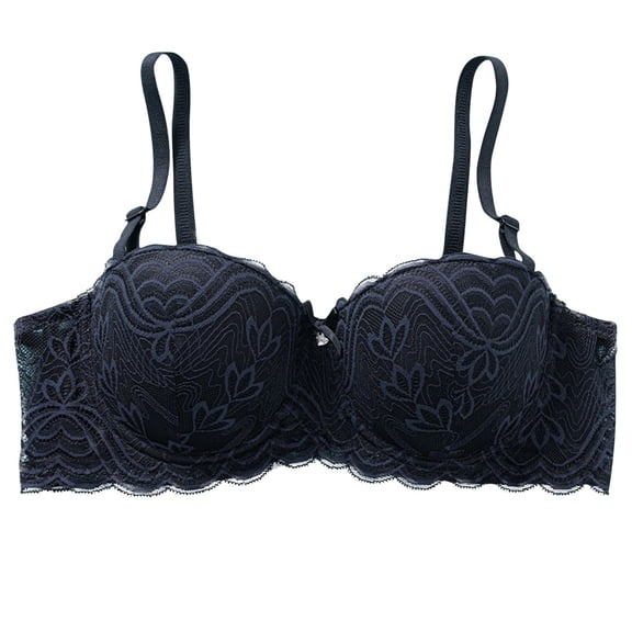 Kaemgyyd Lace Bras for Women Push up Full Coverage Underwire Bra Fashion Adjustable Spaghetti Strap Padded Bralette