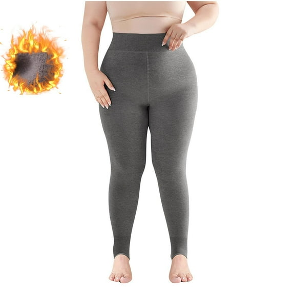 Kaemgyyd Leggings for Women Winter Warm Elastic High Waist Thick Tights Casual Thermal Fleece Lined Stretch Leggings