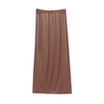 thumbnail image 1 of Kaemgyyd Long Skirts for Women Fall Elastic Waist Flowy Maxi Skirt Lounge Comfy Solid Color Pleated Pajama Skirt, 1 of 3