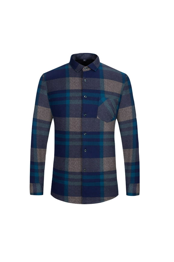 Long Sleeve Shirts for Men Winter Thermal Plaid Work Shirt Lightweight Sherpa Lined Warm Tops with Pocket