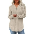 thumbnail image 1 of Kaemgyyd Long Sleeve Shirts for Women Casual V Neck Basic Tees Lightweight Ribbed Knit Curved Hem Pullover Fall Clothes, 1 of 6