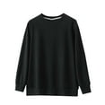 thumbnail image 1 of Kaemgyyd Long Sleeve Shirts for Women Fall Winter Sleepwear Thermal Warm Crew Neck Pajamas Tops Loose Cozy Solid Clothes Loungewear, 1 of 3