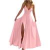 Kaemgyyd Maxi Dresses for Women Plus Size Deep V High Split Evening Cocktail Dresses Fashion Sleeveless Flowy Party Club Long Dresses