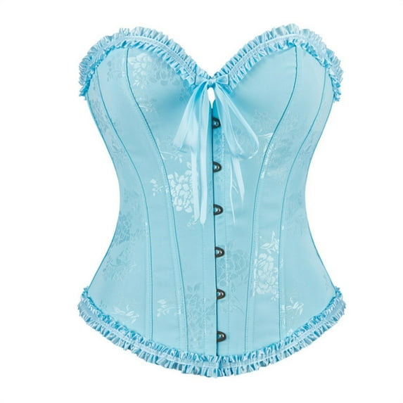 Kaemgyyd Medieval Corset Tops for Women Floral Back Lace up Renaissance Corset Going out Party Club Night out Shapewear