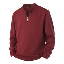 Kaemgyyd Men Quarter Zip Golf Shirt Lightweight Long Sleeve Performance Pullover Fall Winter Classic Fleece Lined Mens Sweatshirt M-5Xl