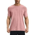 thumbnail image 1 of Kaemgyyd Men's Athletic Shirt Big and Tall Summer Short Sleeve Workout Tee Classic Solid Color Crew Neck Sport Running Basic Tops, 1 of 7