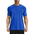 thumbnail image 1 of Kaemgyyd Men's Athletic Shirt Big and Tall Summer Short Sleeve Workout Tee Classic Solid Color Crew Neck Sport Running Basic Tops, 1 of 6