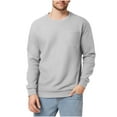 thumbnail image 1 of Kaemgyyd Men's Big and Tall Shirts Long Sleeve Work Tee Solid Color Crew Neck Fall Tops Casual Loose Fit Knitted Pullover with Pocket, 1 of 5