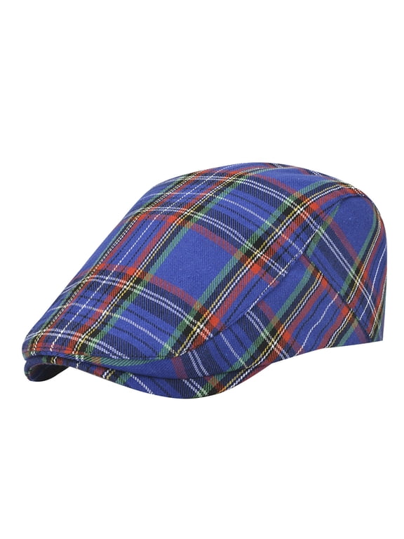 Men's Classic Hat Fashion Plaid Outdoors Beret Hat Fall Winter Cabbie Cap Boyfriend Gifts