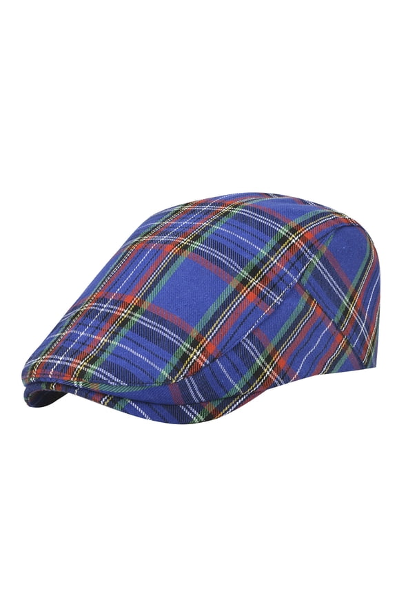 Men's Classic Hat Fashion Plaid Outdoors Beret Hat Fall Winter Cabbie Cap Boyfriend Gifts