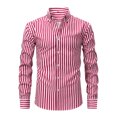 thumbnail image 1 of Kaemgyyd Men's Dress Shirt Stylish Striped Casual Long Sleeve Clothes Big and Tall Wrinkle Free Button down Business Tops, 1 of 5