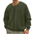 thumbnail image 1 of Kaemgyyd Men's Fuzzy Sweatshirts Lightweight Sherpa Fleece Lined Crewneck Pullover Winter Thick Thermal Plush Tops, 1 of 2