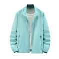 thumbnail image 1 of Kaemgyyd Men's Lightweight Jacket Summer Long Sleeve Casual Coat Spring Windbreaker Zip up Outwear with Pocket, 1 of 5