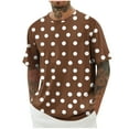 thumbnail image 1 of Kaemgyyd Men's T-Shirt Soft Casual Short Sleeve Crewneck Tee Fashion Polka Dot Streetwear Loose Summer Beach Work Tops, 1 of 5