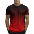 thumbnail image 1 of Kaemgyyd Men's T-Shirts Summer Lightweight Crewneck Short Sleeve Casual Tops Fashion Gradient Classic Basic Tee, 1 of 4