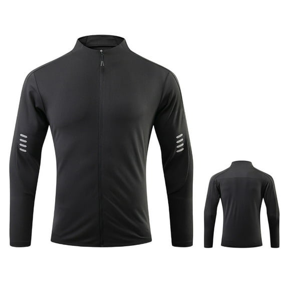 Kaemgyyd Mens Athletic Jacket for Running Workout Hiking Full Zip Stand Collar Slim Stretch Quick Dry Coat Outwear Summer