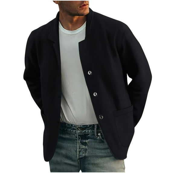 Kaemgyyd Mens Button down Shirt Jackets Vintage Long Sleeve Outerwear Casual Lightweight Work Tops with Pockets