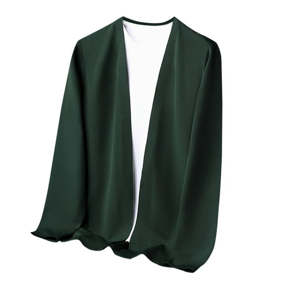 Kaemgyyd Mens Casual Sweater Lightweight Open Front Long Sleeve Cardigan Soft Fashion Solid Color Knit Coat