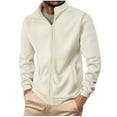 thumbnail image 1 of Kaemgyyd Mens Corduroy Jacket Casual Loose Fall Winter Warm Zipper Coat Vintage Lightweight Long Sleeve Outwear with Pockets, 1 of 6