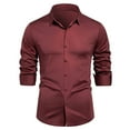 thumbnail image 1 of Kaemgyyd Mens Dress Shirts Solid Long Sleeve Stretch Wrinkle-Free Formal Shirt Fashion Work Business Casual Button down Shirts, 1 of 6