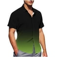 thumbnail image 1 of Kaemgyyd Mens Gradient Shirts Big and Tall Fashion Button down Shirt Short Sleeve Casual Beach Vaction Summer Top, 1 of 6