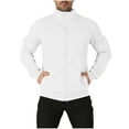 thumbnail image 1 of Kaemgyyd Mens Mock Neck Sweatshirt Casual Slim Fit Zip up Athletic Jacket Lightweight Solid Color Sport Coat Fall Outwear, 1 of 7