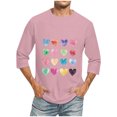 thumbnail image 1 of Kaemgyyd Mens Shirts Soft Comfy Crew Neck 3/4 Sleeve Workout Athletic Tops Valentine's Day Shirts for Men Big and Tall, 1 of 3