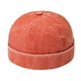 thumbnail image 1 of Kaemgyyd Mens Womens Brimless Cap Street Fashion Beanie Caps with Rolled Casual Solid Vintage Adjustable No Visor Cap, 1 of 5