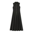 thumbnail image 1 of Kaemgyyd Midi Dresses for Women Zipper Front A-Line Work Dresses Casual Flowy Sleeveless Fashion Office Dresses, 1 of 6