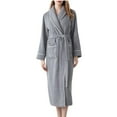 thumbnail image 1 of Kaemgyyd Midi Robe for Women Fuzzy Winter Warm Long Sleeve Bathrobe Soft Cozy Fleece Plush Belted Loungewear with Pockets, 1 of 5