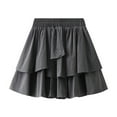 thumbnail image 1 of Kaemgyyd Mini Skirt for Women Casual Loose Elastic High Waist Ruffle Flowy Short Skirts Pleated Tiered Beach Skirt, 1 of 6