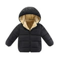 thumbnail image 1 of Kaemgyyd Newborn Baby Fleece Lined Coat Winter Warm Hooded Zipper Jacket Lightweight Padded Outwear Clothes 1-6 Years, 1 of 2