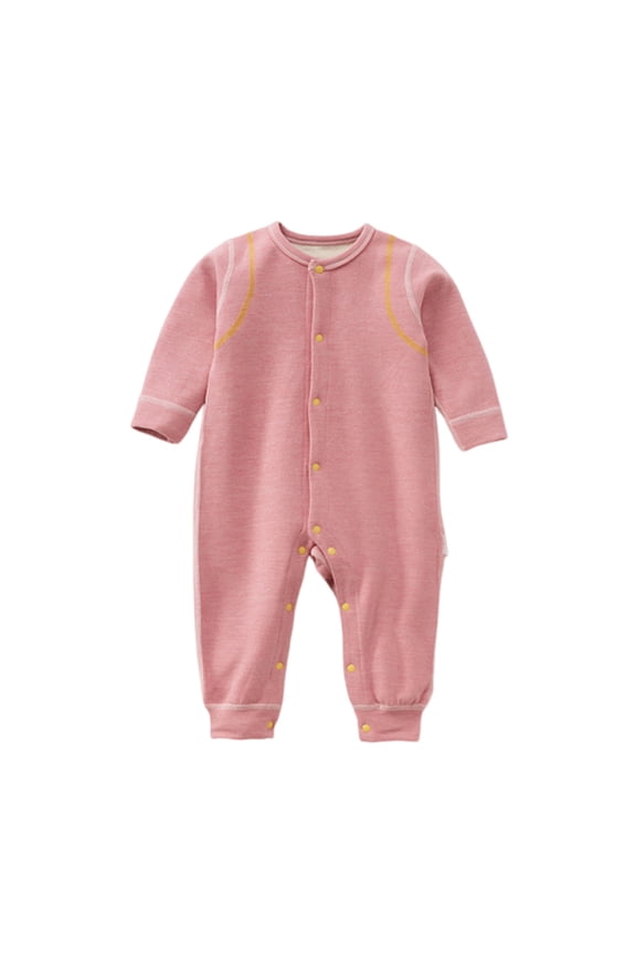 Newborn Baby Romp Fall Winter Warm Clothes Soft Comfy Long Sleeve One-Piece Jumpsuit Infant Sherpa Lined Outfits