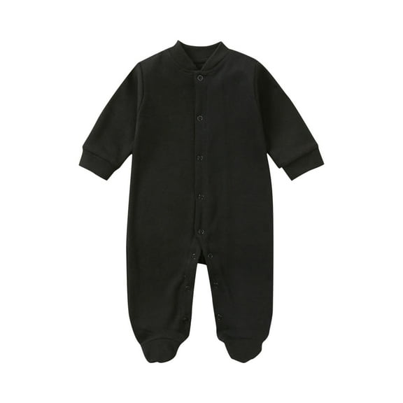 Kaemgyyd Newborn Footie Pajamas Jumpsuit Outfit Long Sleeve Button down Sleepers Baby Boy Girl Footed One-Piece Romper 0-12 Months