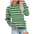 thumbnail image 1 of Kaemgyyd Oversized Sweatshirt for Women Casual Crewneck Long Sleeve Stripe Tops Loose Fashion Pullovers with Pocket, 1 of 6