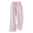 thumbnail image 1 of Kaemgyyd Pajama Pants for Women Lounge Comfy Drawstring Pj Bottoms Pants Cute Stripe Sleepwear with Pockets, 1 of 4