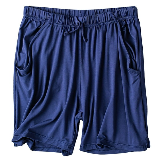 Kaemgyyd Pajamas Shorts for Women Soft Elastic Waist Drawstring Lounge Shorts Comfy Solid Flowy Pj Bottoms Sleepwear with Pockets