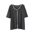 thumbnail image 1 of Kaemgyyd Pajamas Tops for Women Plus Size Oversized Short Sleeve Sleep Shirt Sleepwear Summer Fashion Clothes, 1 of 3